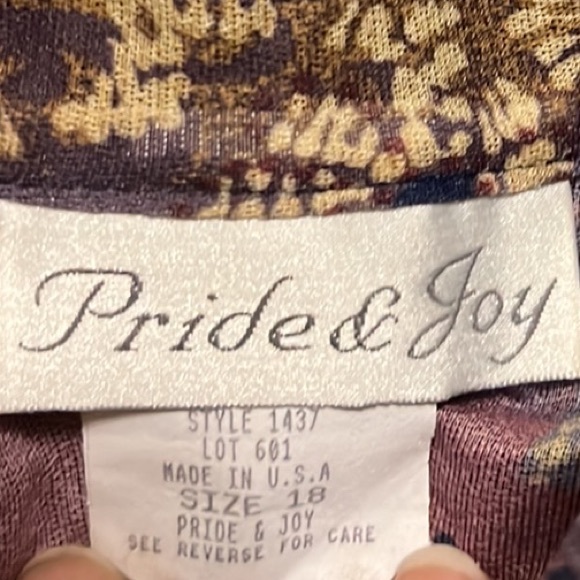 Pride & Joy, High Neckline, Button Down, Long Sleeves Top, Multi Colors, 18 - Picture 5 of 6